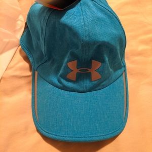 Men's Armour Vent adjustable hat aqua blue